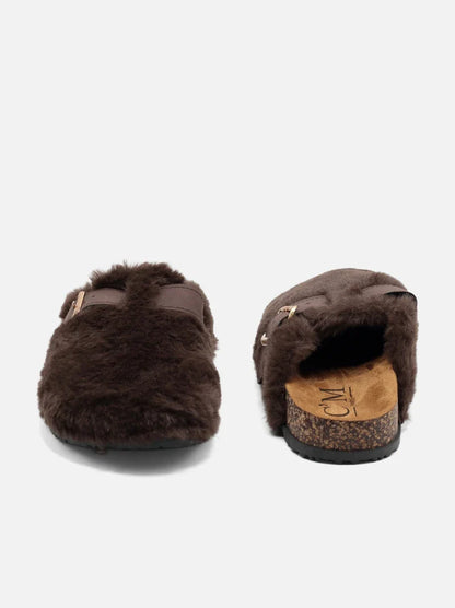 Sabot à fausse fourrure