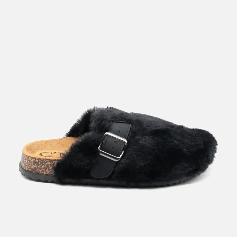 Sabot à fausse fourrure