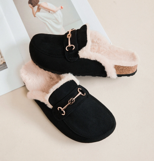 Sabots Femme Daim Fourrés