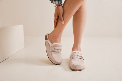 Sabots Femme Daim Fourrés